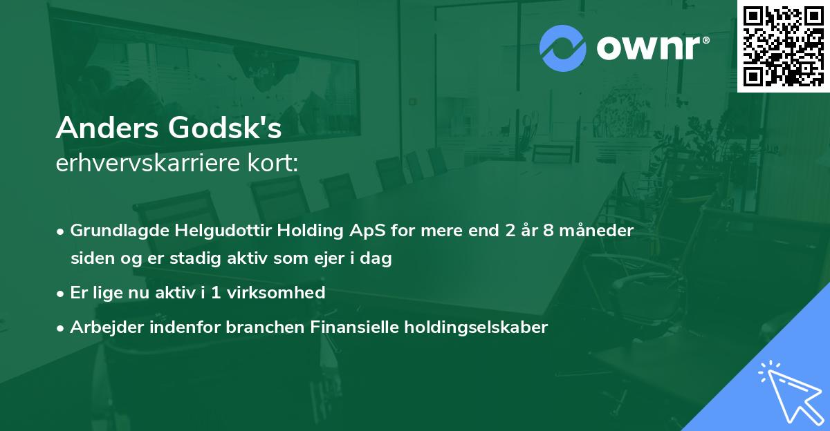 Anders Godsk's erhvervskarriere kort