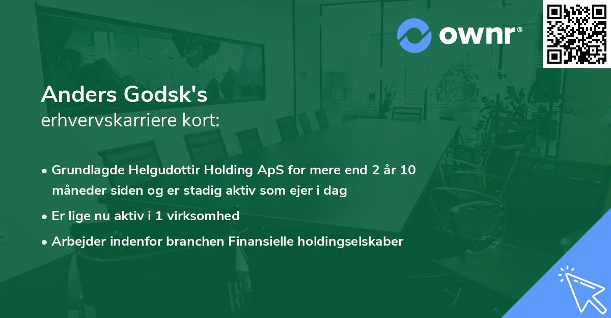 Anders Godsk's erhvervskarriere kort