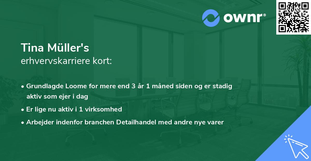 Tina Müller's erhvervskarriere kort