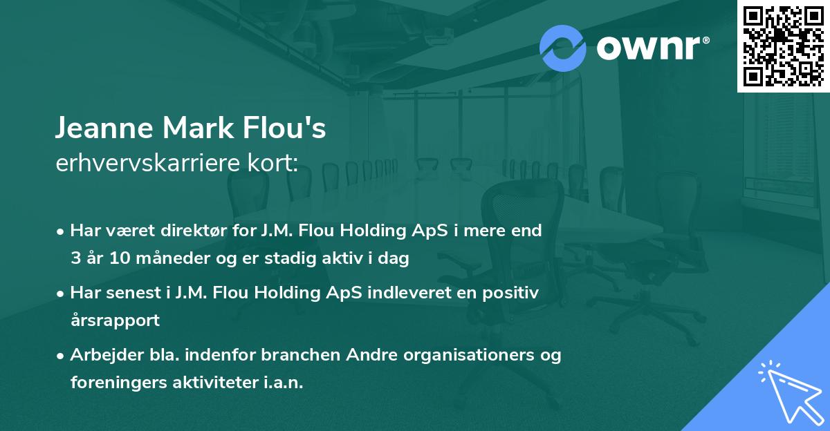 Jeanne Mark Flou's erhvervskarriere kort