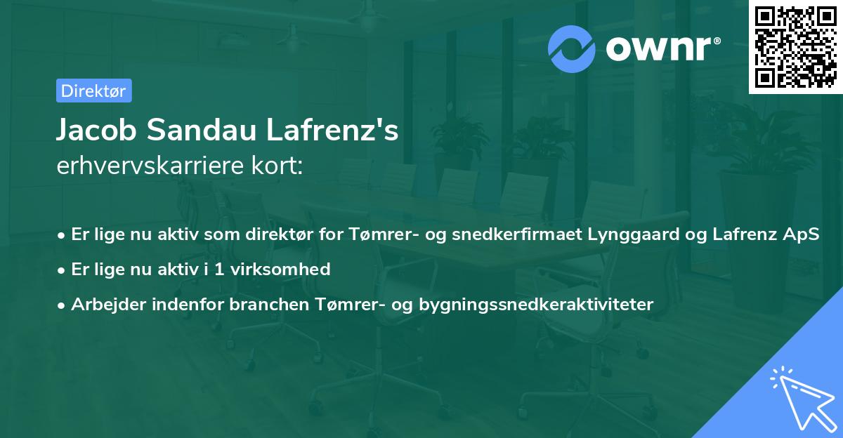 Jacob Sandau Lafrenz's erhvervskarriere kort