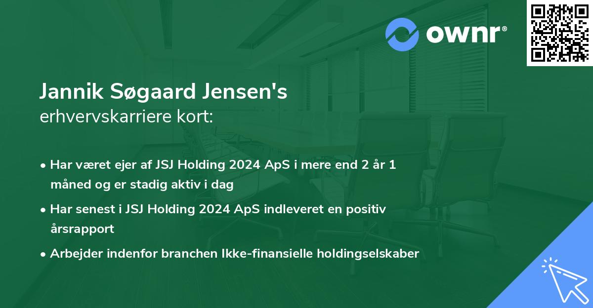 Jannik Søgaard Jensen's erhvervskarriere kort