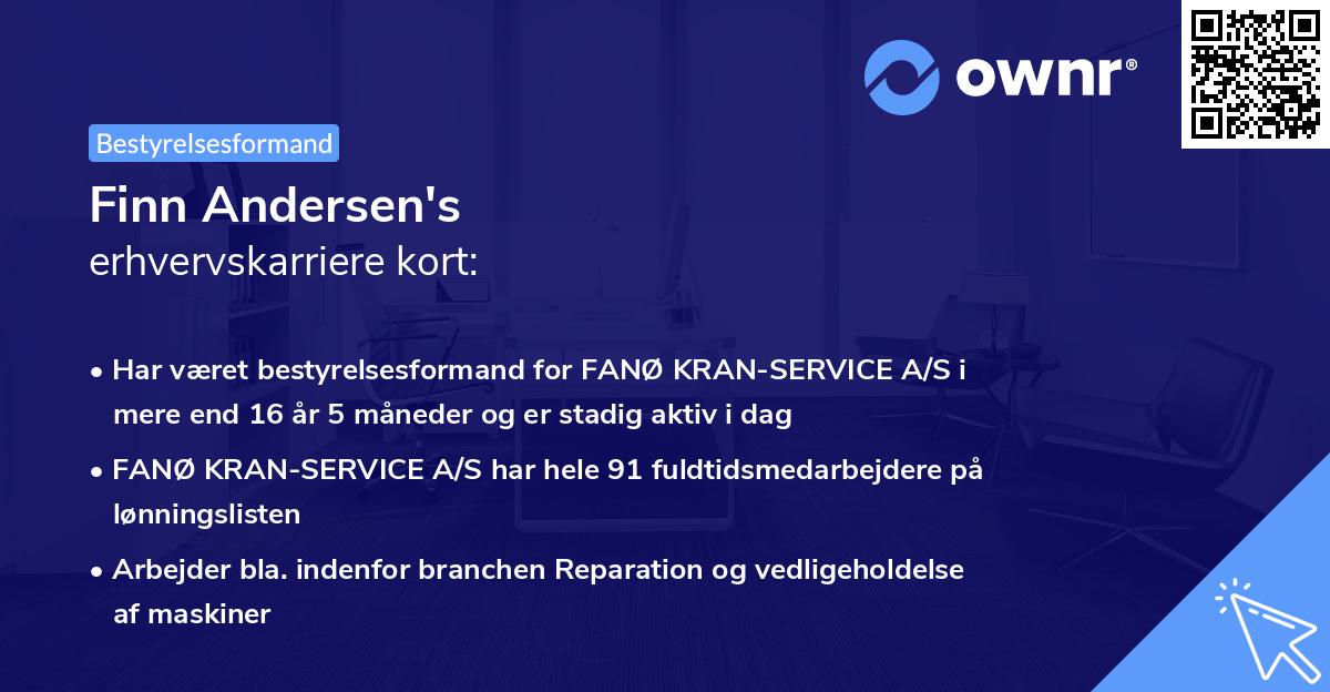 Finn Andersen's erhvervskarriere kort