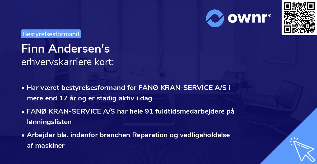 Finn Andersen's erhvervskarriere kort