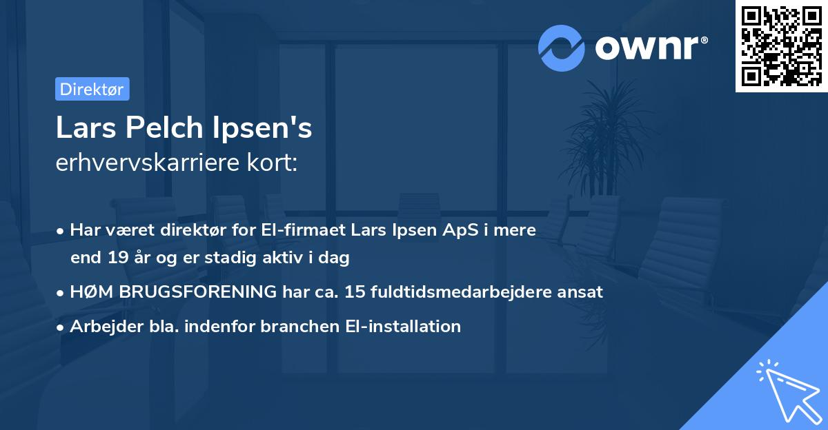 Lars Pelch Ipsen's erhvervskarriere kort