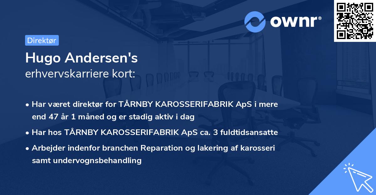 Hugo Andersen's erhvervskarriere kort
