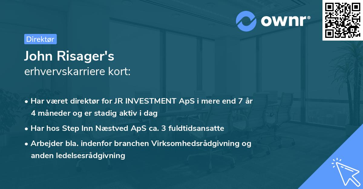 John Risager's erhvervskarriere kort