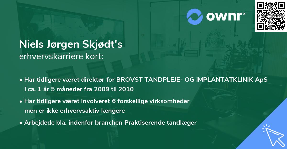 Niels Jørgen Skjødt's erhvervskarriere kort
