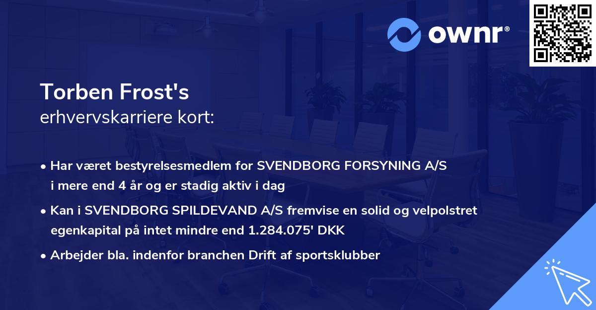 Torben Frost's erhvervskarriere kort
