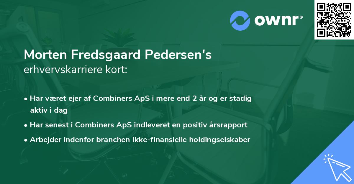 Morten Fredsgaard Pedersen's erhvervskarriere kort