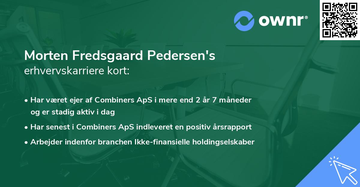 Morten Fredsgaard Pedersen's erhvervskarriere kort
