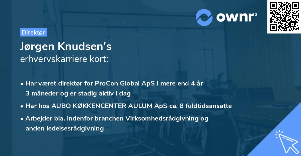 Jørgen Knudsen's erhvervskarriere kort