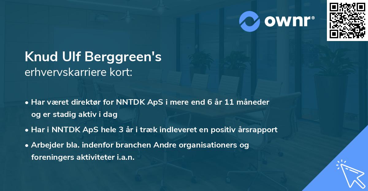 Knud Ulf Berggreen's erhvervskarriere kort