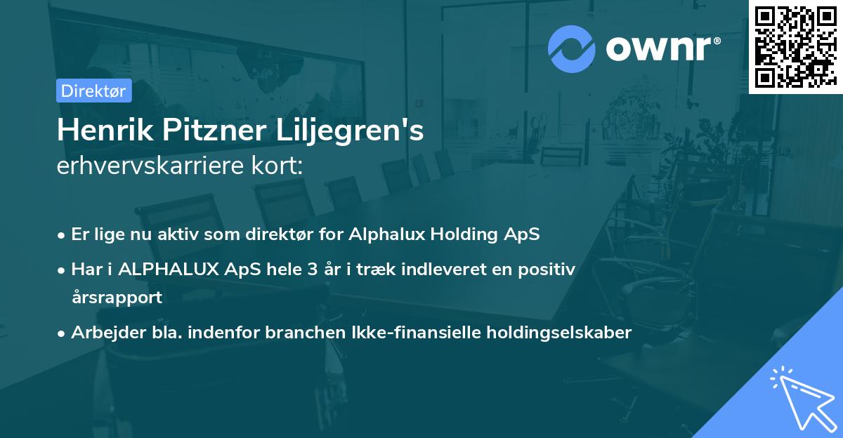 Henrik Pitzner Liljegren's erhvervskarriere kort