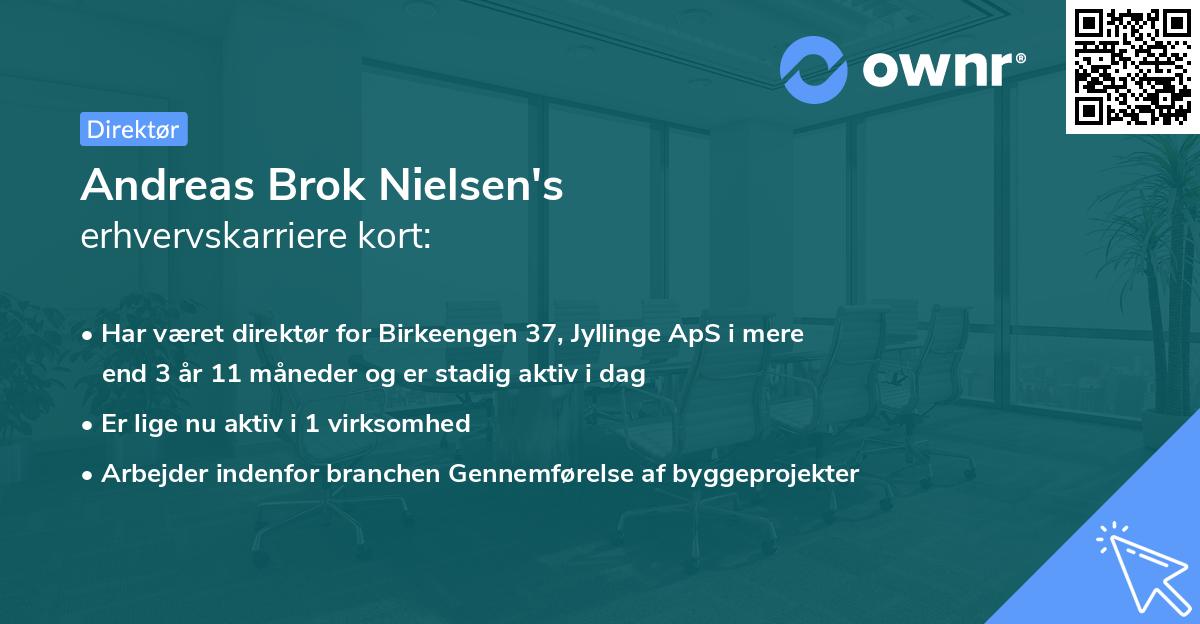 Andreas Brok Nielsen's erhvervskarriere kort