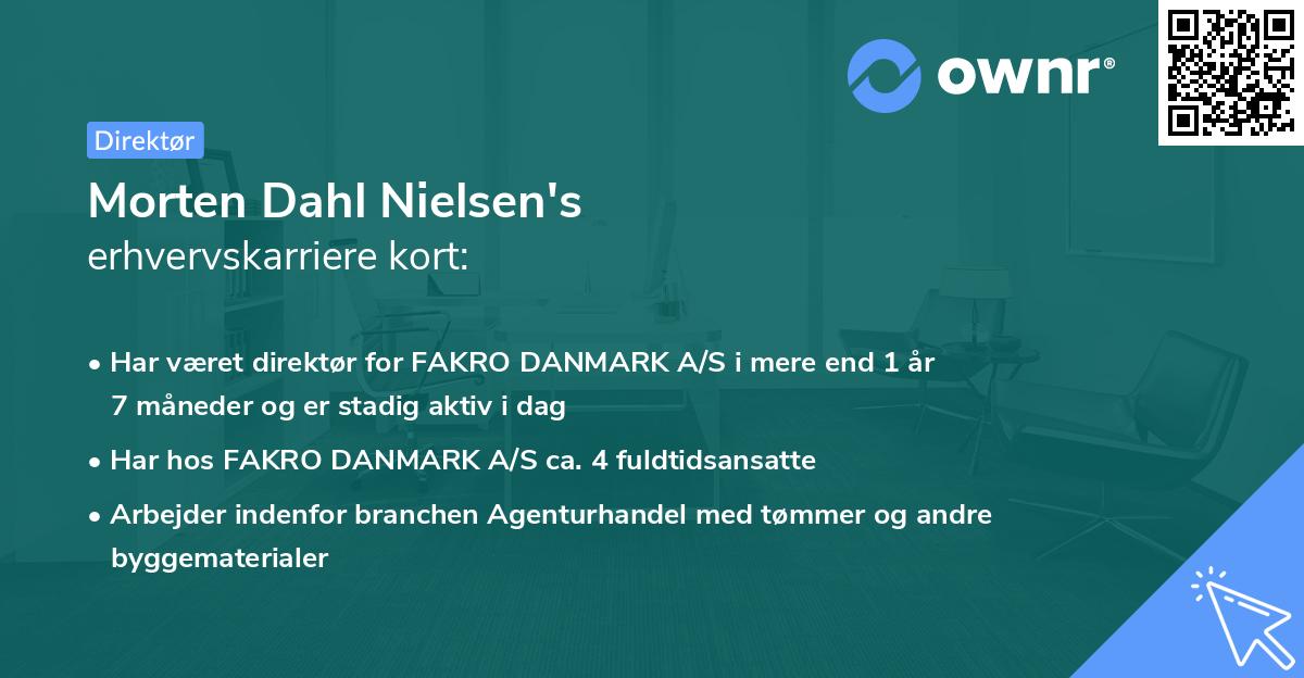 Morten Dahl Nielsen's erhvervskarriere kort