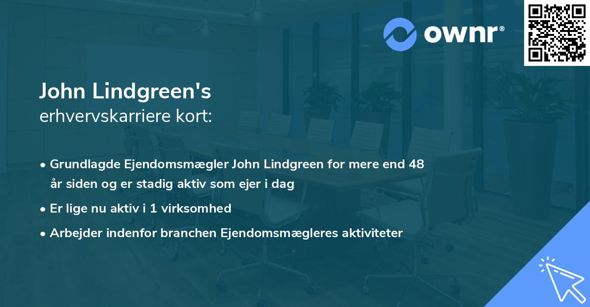 John Lindgreen's erhvervskarriere kort