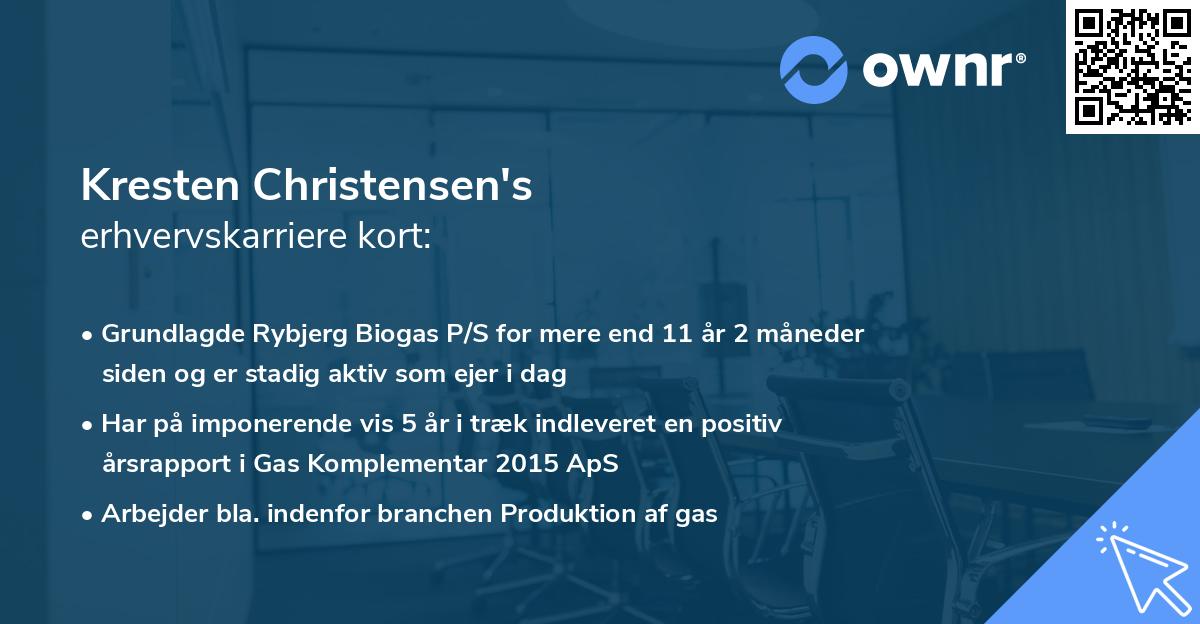 Kresten Christensen's erhvervskarriere kort