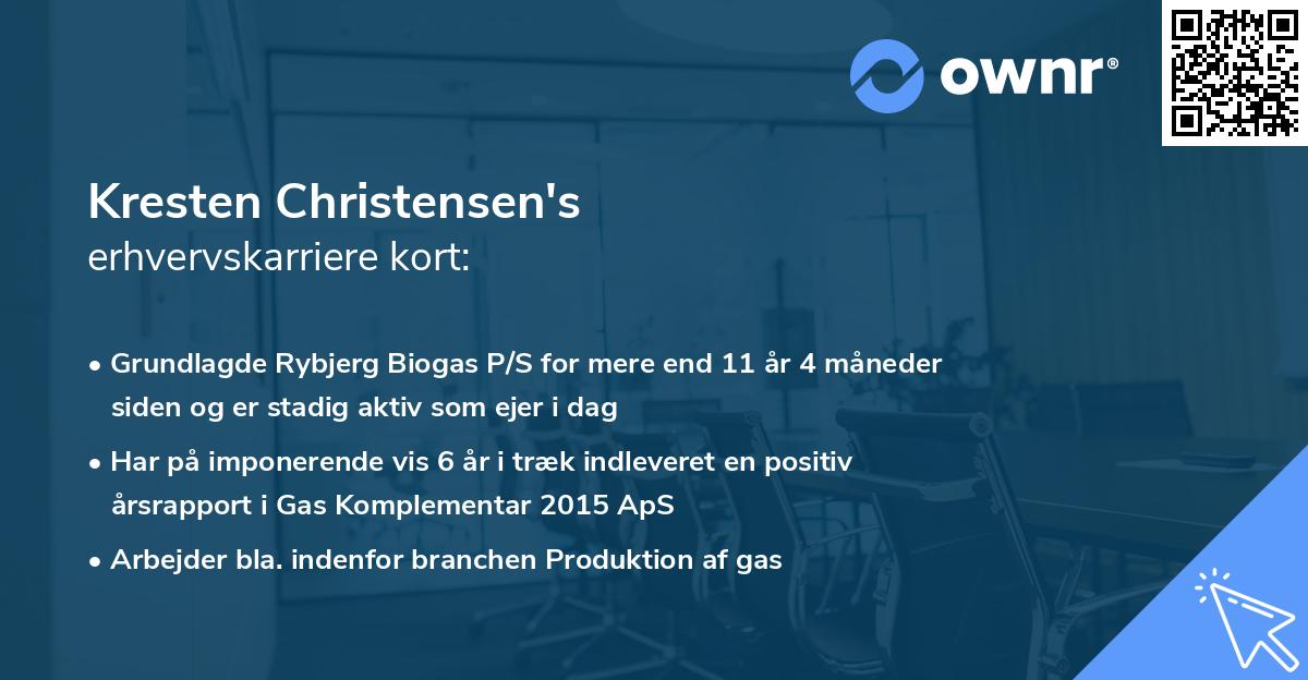Kresten Christensen's erhvervskarriere kort