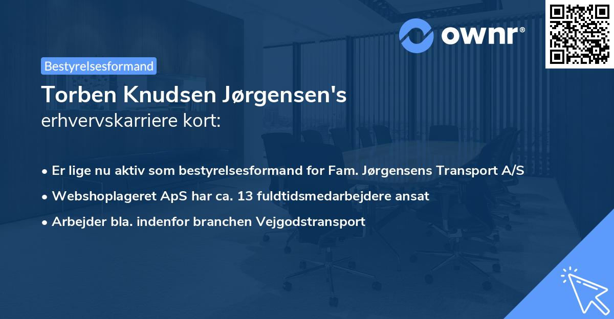 Torben Knudsen Jørgensen's erhvervskarriere kort