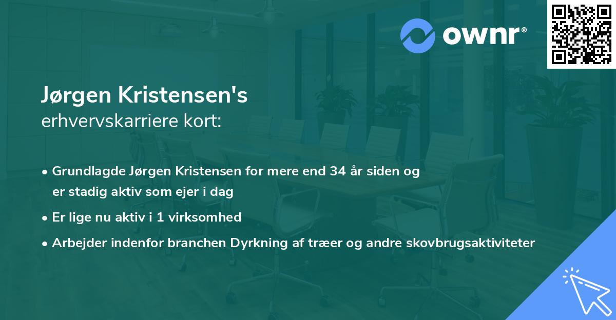 Jørgen Kristensen's erhvervskarriere kort