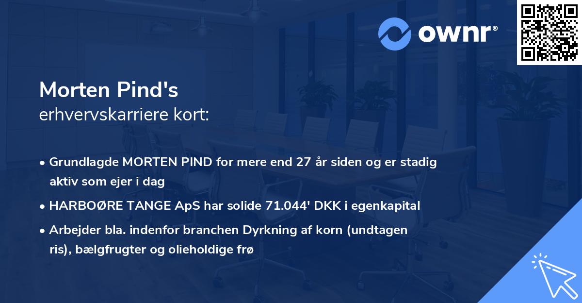 Morten Pind's erhvervskarriere kort