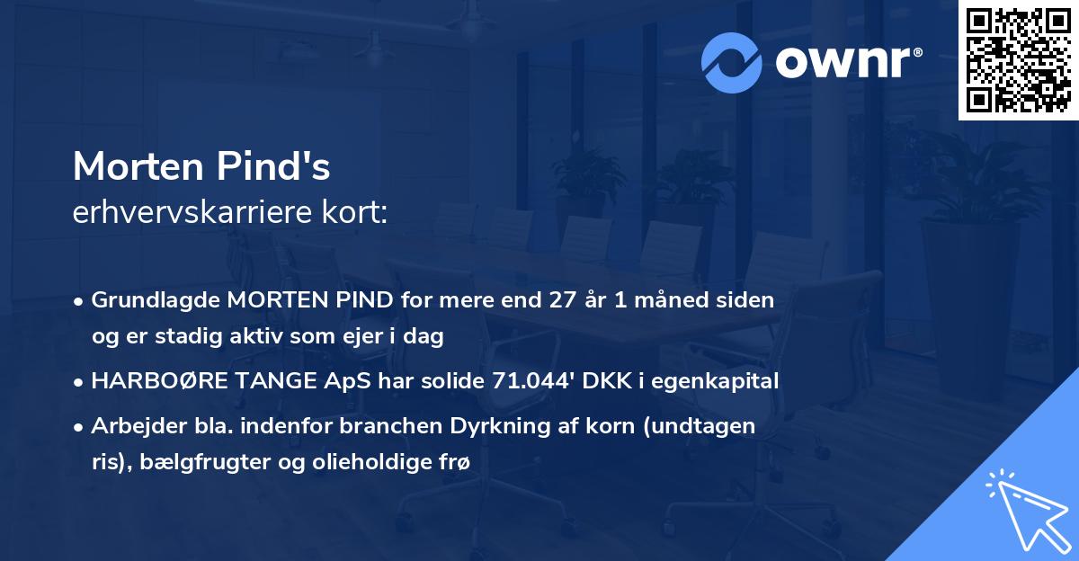Morten Pind's erhvervskarriere kort