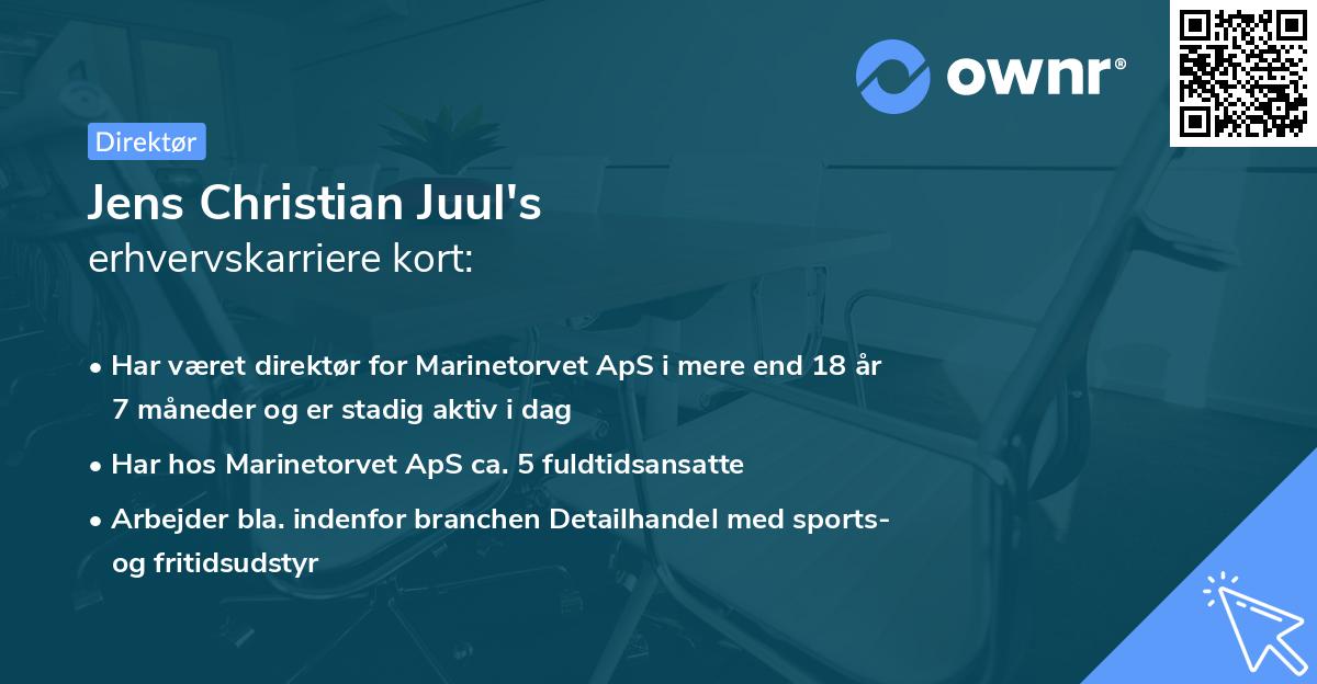 Jens Christian Juul's erhvervskarriere kort