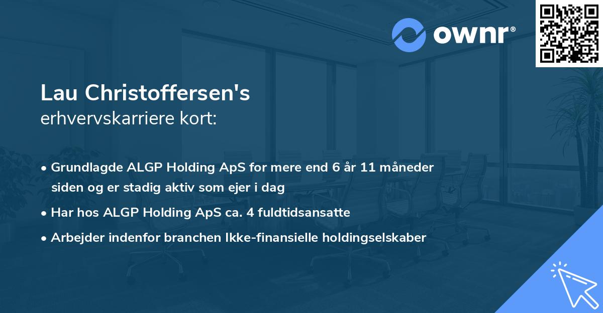 Lau Christoffersen's erhvervskarriere kort