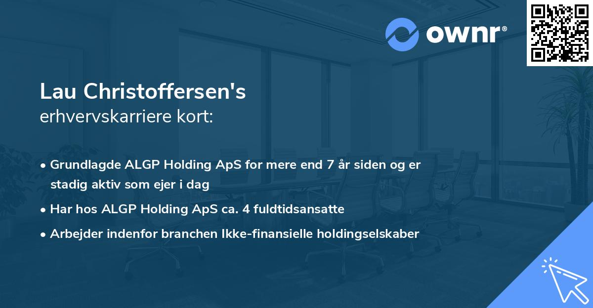 Lau Christoffersen's erhvervskarriere kort