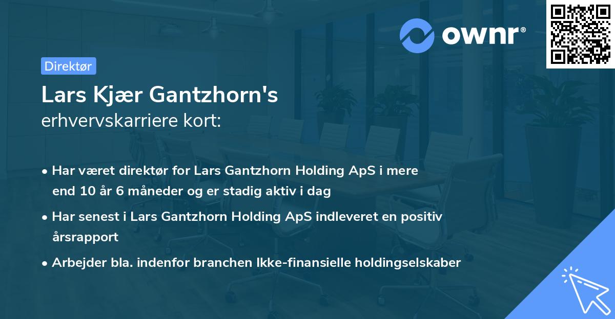 Lars Kjær Gantzhorn's erhvervskarriere kort
