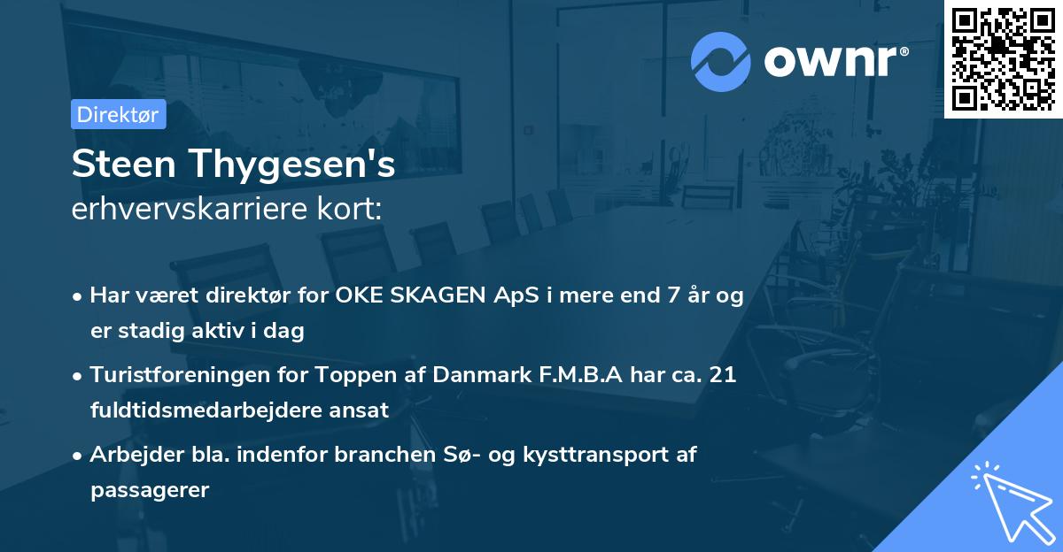 Steen Thygesen's erhvervskarriere kort
