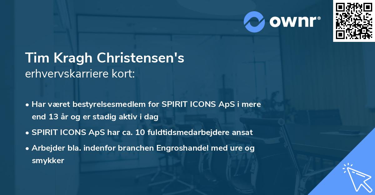Tim Kragh Christensen's erhvervskarriere kort