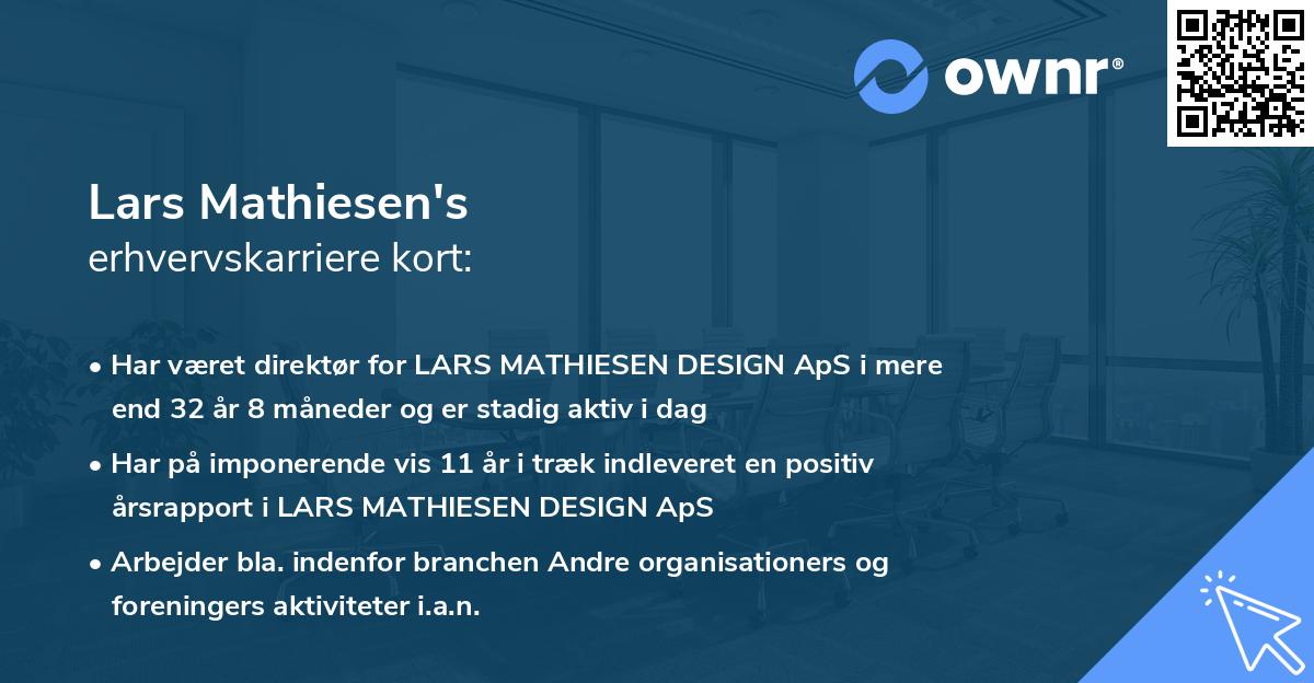 Lars Mathiesen's erhvervskarriere kort