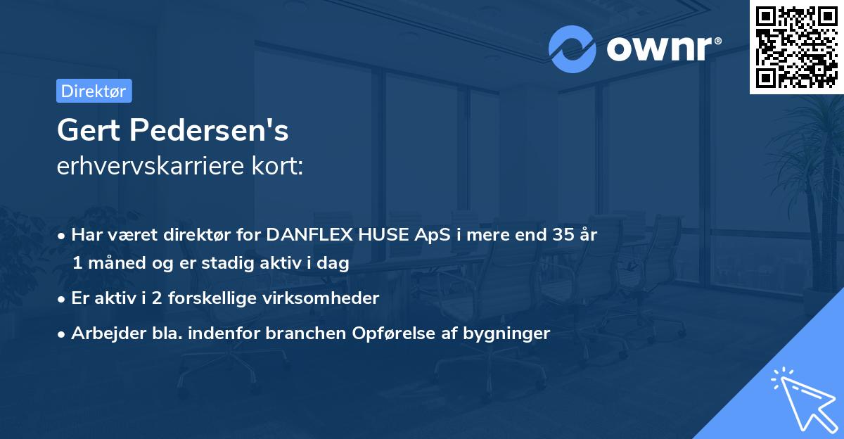 Gert Pedersen's erhvervskarriere kort