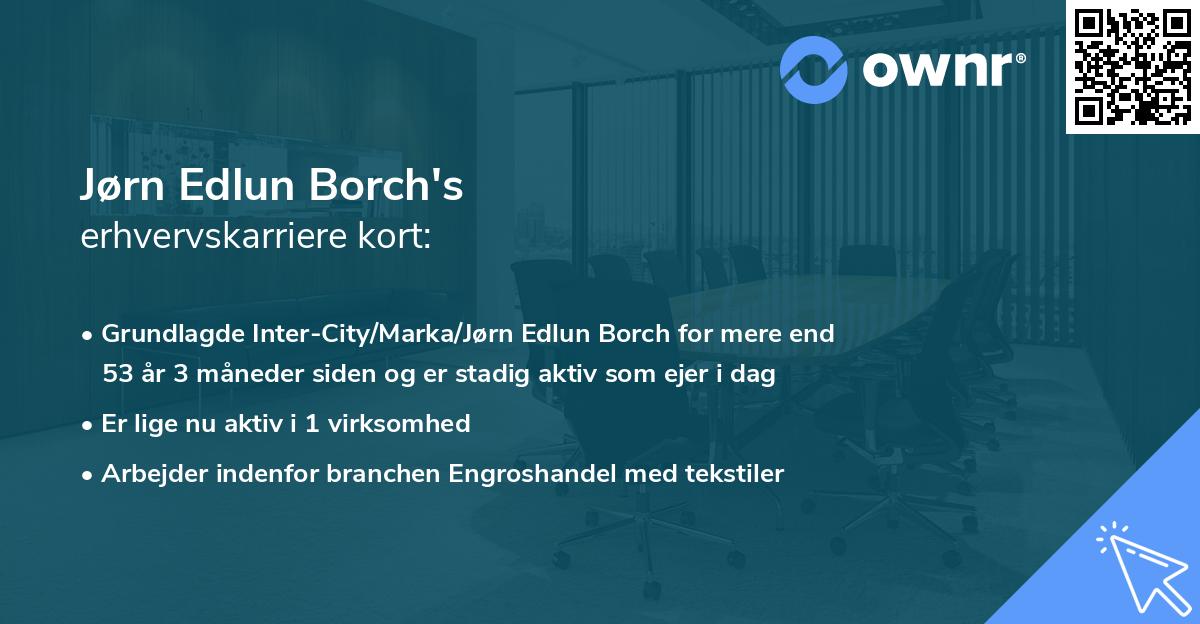 Jørn Edlun Borch's erhvervskarriere kort