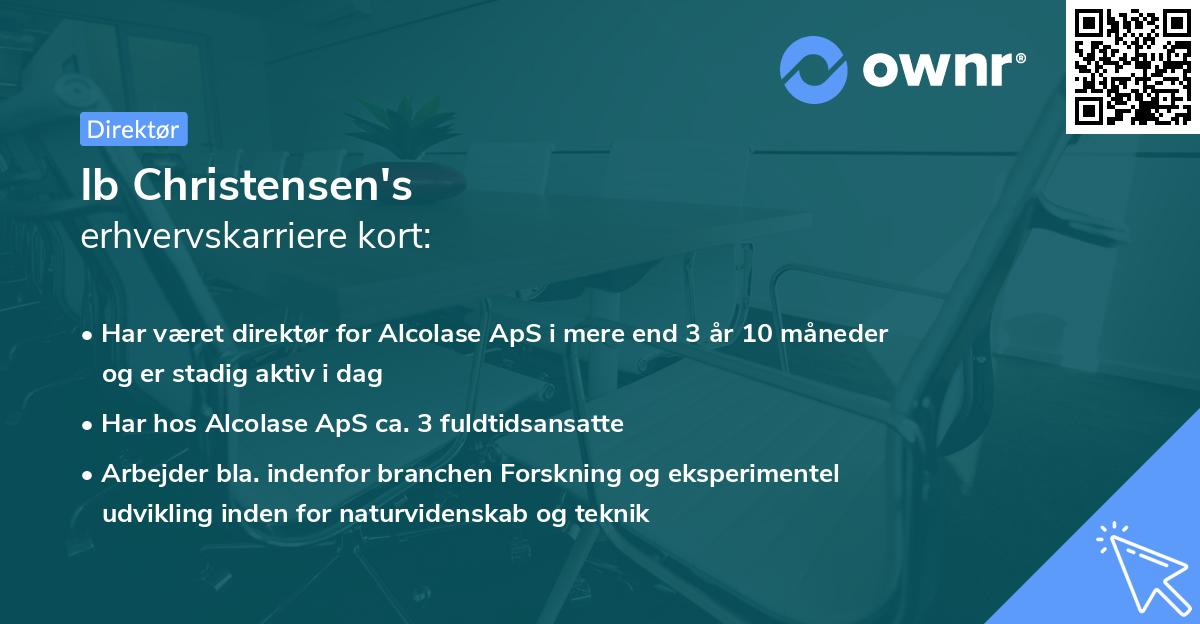 Ib Christensen's erhvervskarriere kort
