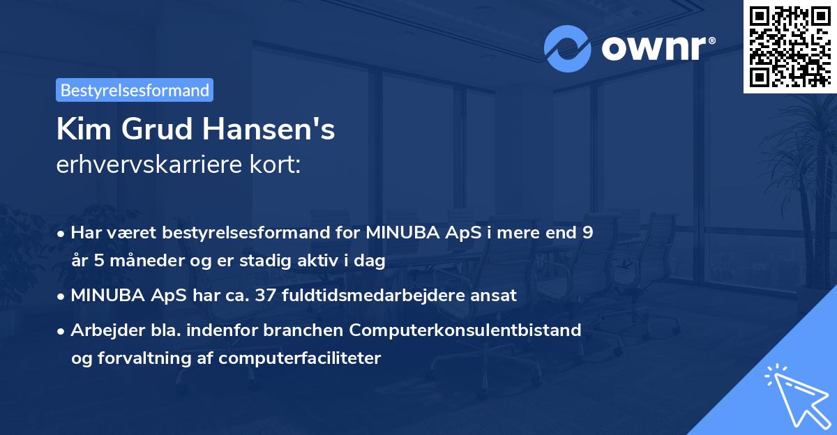 Kim Grud Hansen's erhvervskarriere kort