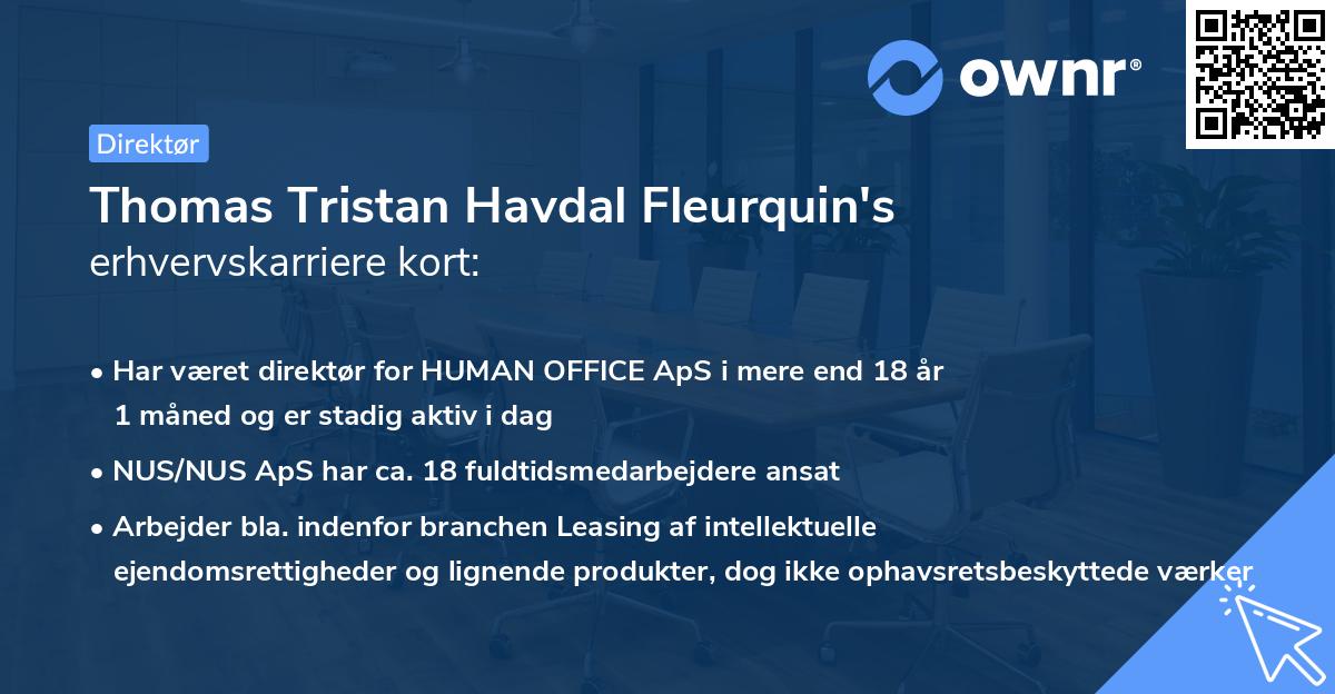 Thomas Tristan Havdal Fleurquin's erhvervskarriere kort