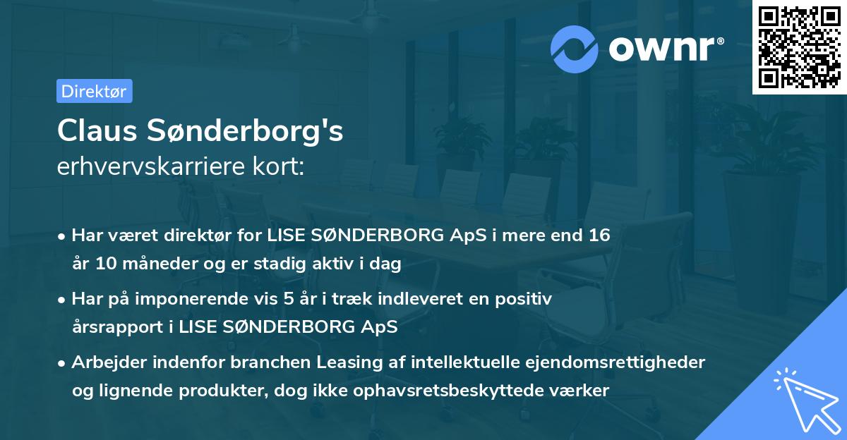 Claus Sønderborg's erhvervskarriere kort