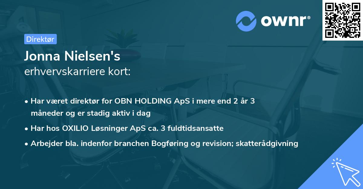 Jonna Nielsen's erhvervskarriere kort