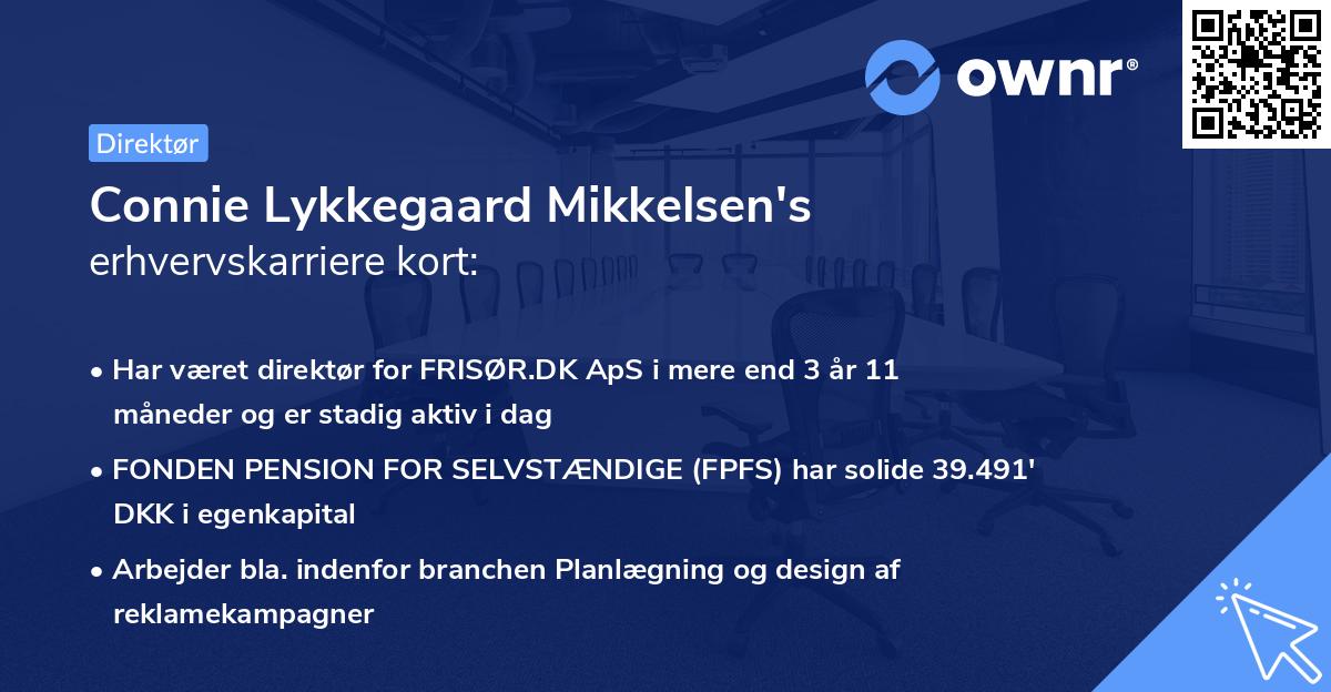 Connie Lykkegaard Mikkelsen's erhvervskarriere kort