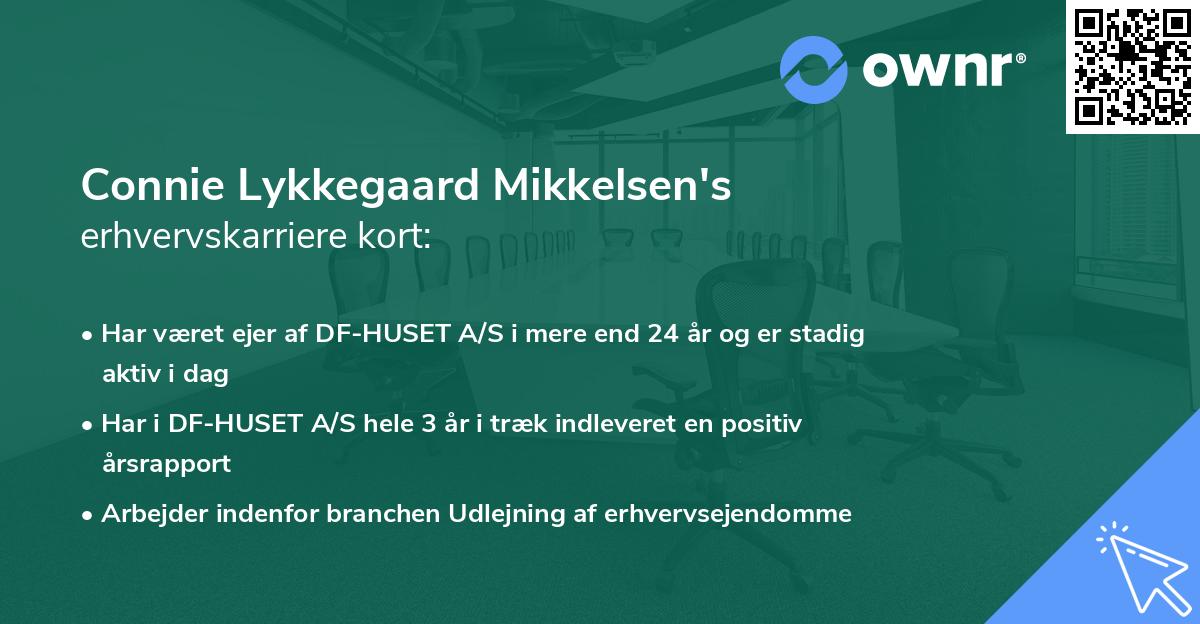 Connie Lykkegaard Mikkelsen's erhvervskarriere kort