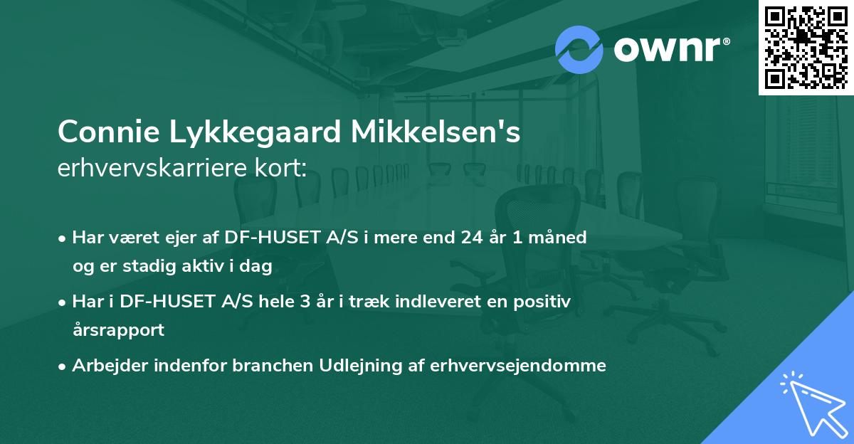 Connie Lykkegaard Mikkelsen's erhvervskarriere kort