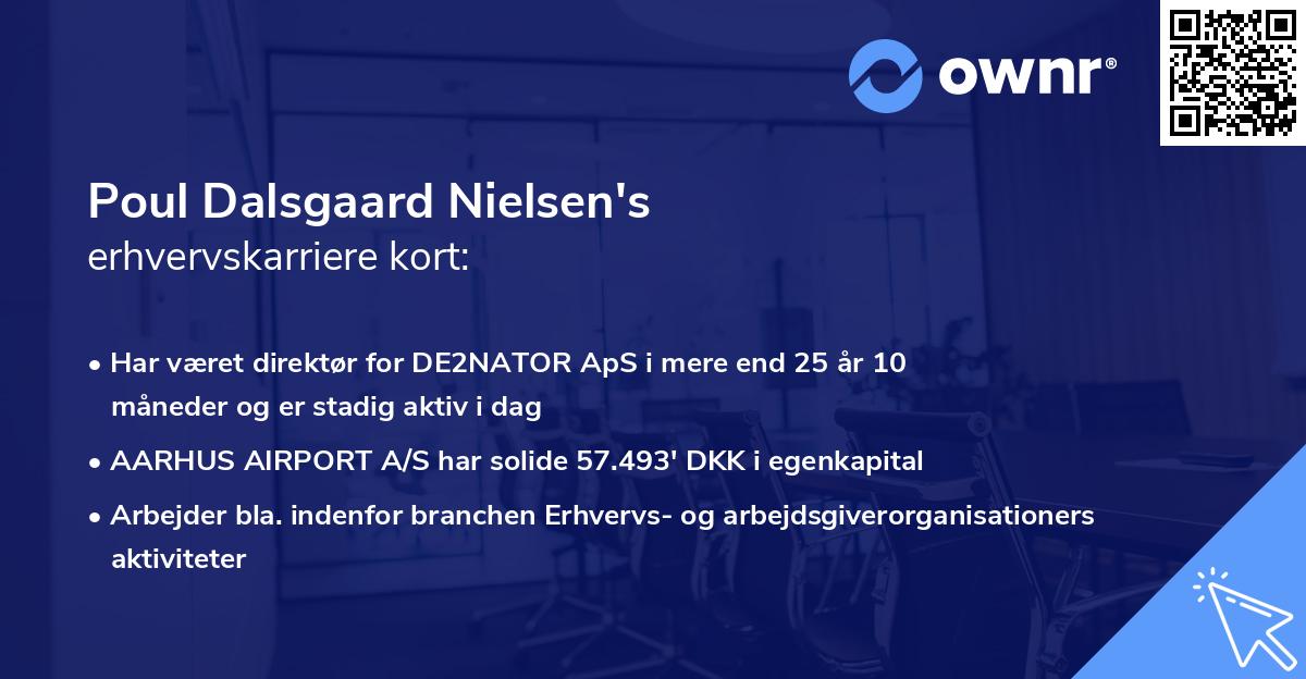 Poul Dalsgaard Nielsen's erhvervskarriere kort
