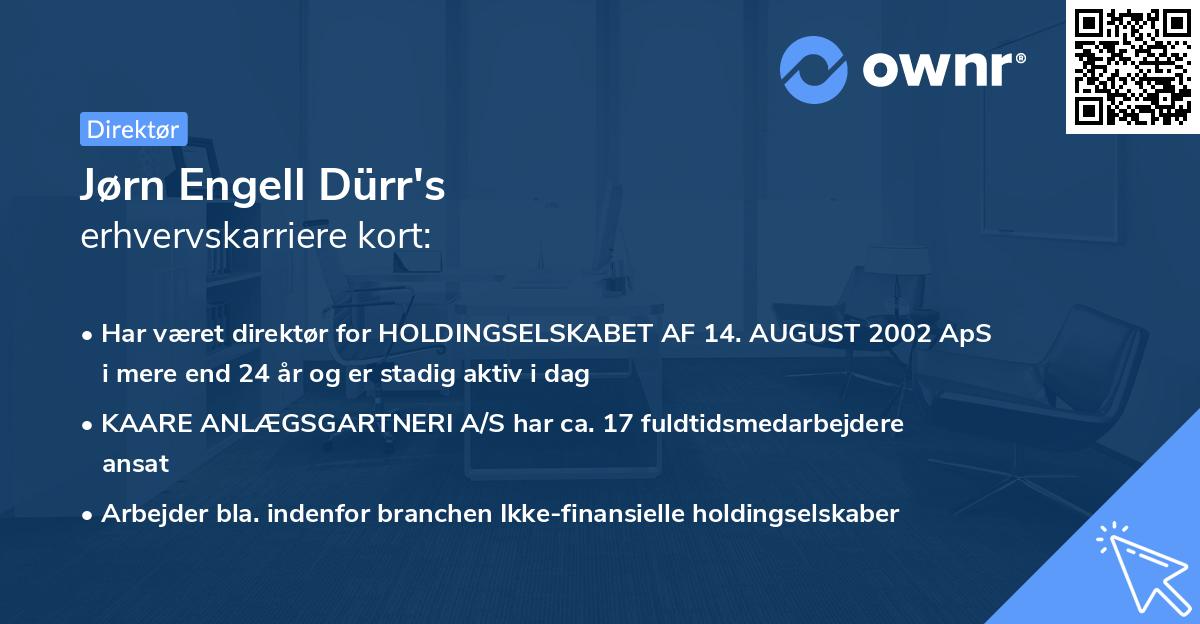 Jørn Engell Dürr's erhvervskarriere kort