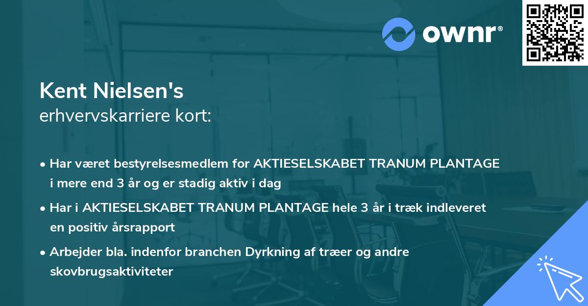 Kent Nielsen's erhvervskarriere kort