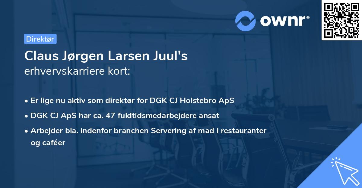 Claus Jørgen Larsen Juul's erhvervskarriere kort