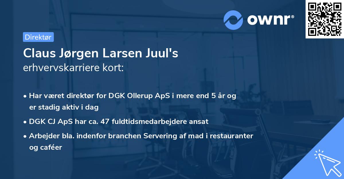 Claus Jørgen Larsen Juul's erhvervskarriere kort