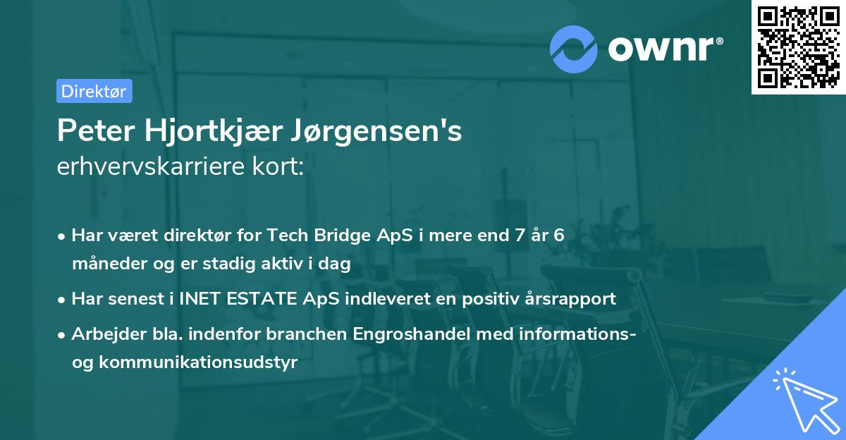 Peter Hjortkjær Jørgensen's erhvervskarriere kort